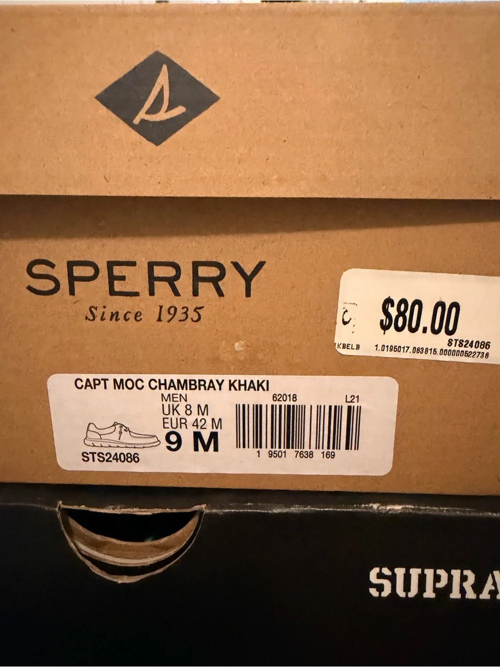 Sperry Light Gray Canvas Boat Shoes with White Laces